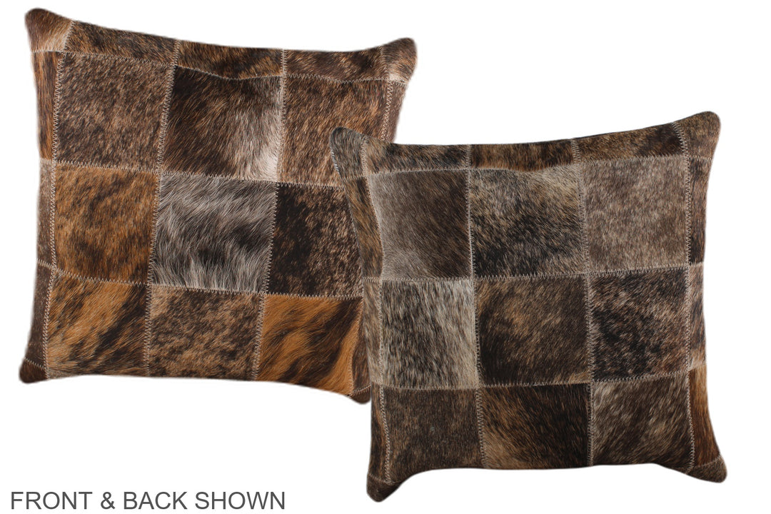 Patchwork 16"x16" Brazilian Cowhide Pillow #A36286 by Hudson Hides