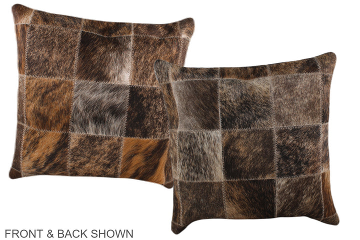 Patchwork 16"x16" Brazilian Cowhide Pillow #A36286 by Hudson Hides