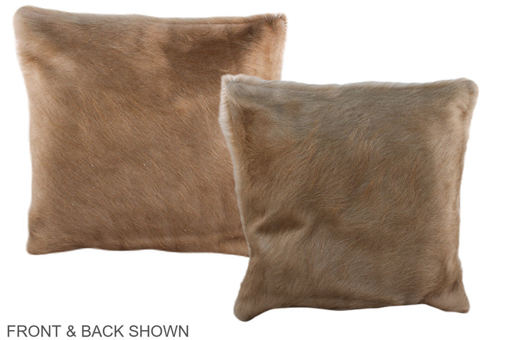 Taupe 16"x16" Brazilian Cowhide Pillow #A36287 by Hudson Hides