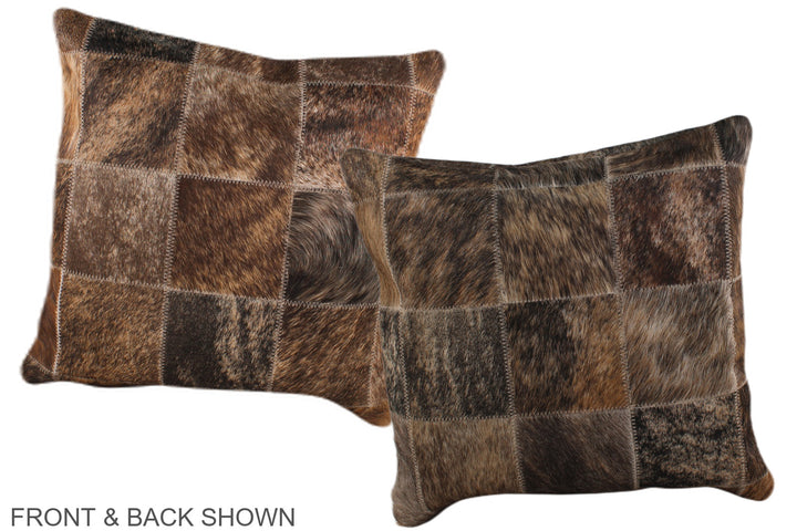 Patchwork 16"x16" Brazilian Cowhide Pillow #A36291 by Hudson Hides