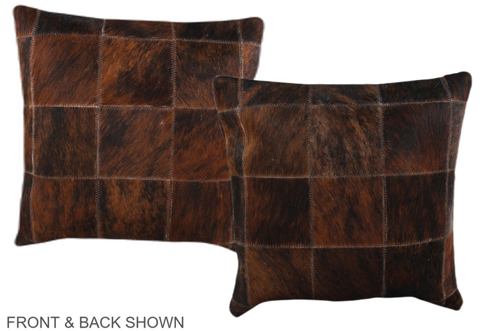 Patchwork 16"x16" Brazilian Cowhide Pillow #A36293 by Hudson Hides