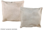 Champagne 16"x16" Brazilian Cowhide Pillow #A36294 by Hudson Hides