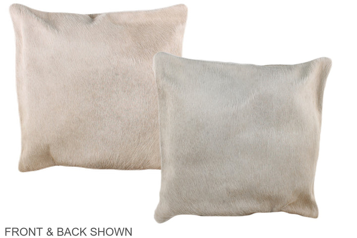 Champagne 16"x16" Brazilian Cowhide Pillow #A36294 by Hudson Hides