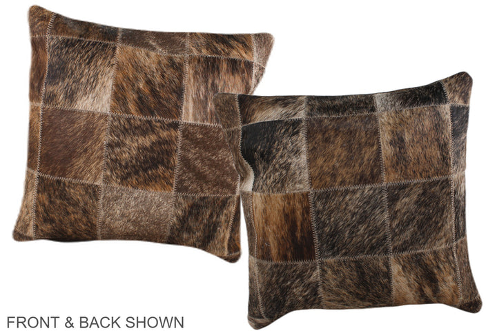 Patchwork 16"x16" Brazilian Cowhide Pillow #A36295 by Hudson Hides