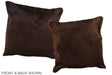 Chocolate 16"x16" Brazilian Cowhide Pillow #A36298 by Hudson Hides