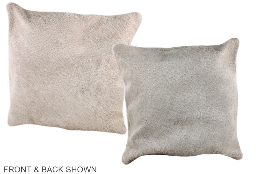 Taupe 16"x16" Brazilian Cowhide Pillow #A36299 by Hudson Hides