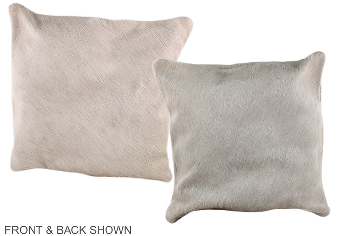 Taupe 16"x16" Brazilian Cowhide Pillow #A36299 by Hudson Hides