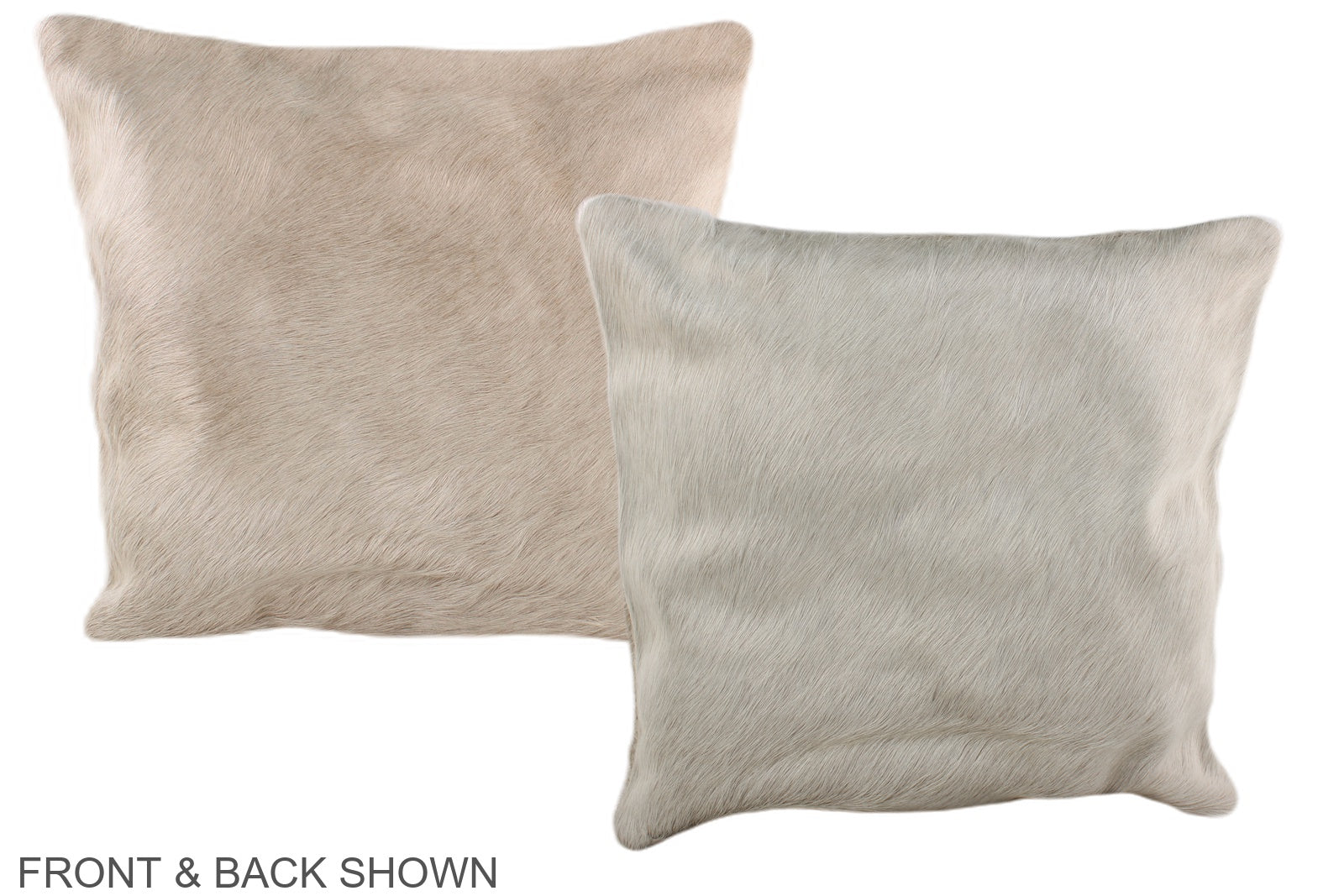 Solid White Cowhide Pillow #A36301