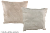 Solid White 16"x16" Brazilian Cowhide Pillow #A36301 by Hudson Hides