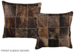 Patchwork 16"x16" Brazilian Cowhide Pillow #A36302 by Hudson Hides