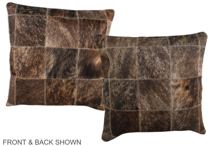 Patchwork 16"x16" Brazilian Cowhide Pillow #A36305 by Hudson Hides