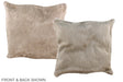 Champagne 16"x16" Brazilian Cowhide Pillow #A36313 by Hudson Hides