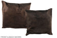 Chocolate 16"x16" Brazilian Cowhide Pillow #A36315 by Hudson Hides