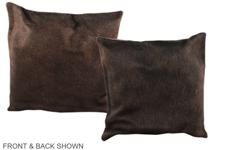 Chocolate 16"x16" Brazilian Cowhide Pillow #A36315 by Hudson Hides
