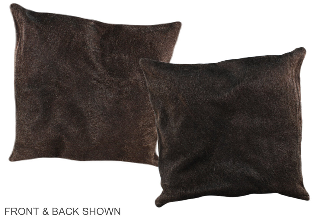 Chocolate 16"x16" Brazilian Cowhide Pillow #A36322 by Hudson Hides