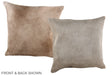 Taupe 16"x16" Brazilian Cowhide Pillow #A36324 by Hudson Hides