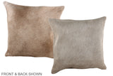 Taupe 16"x16" Brazilian Cowhide Pillow #A36324 by Hudson Hides