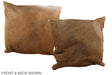 Solid Brown 16"x16" Brazilian Cowhide Pillow #A36327 by Hudson Hides