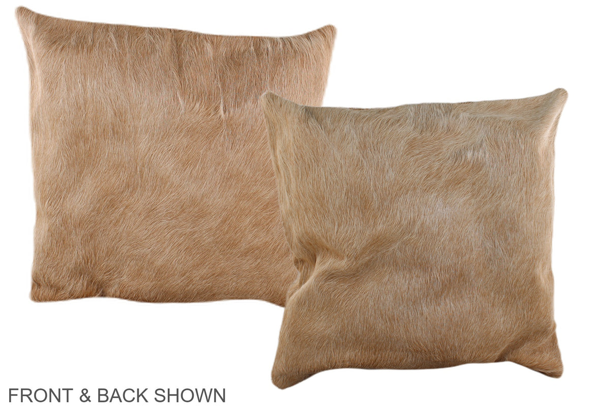Beige Cowhide Pillow #A36331