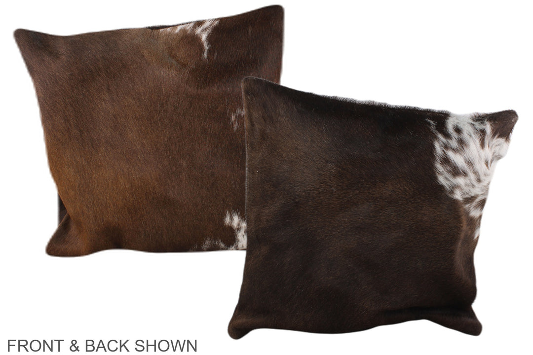 Chocolate 16"x16" Brazilian Cowhide Pillow #A36332 by Hudson Hides