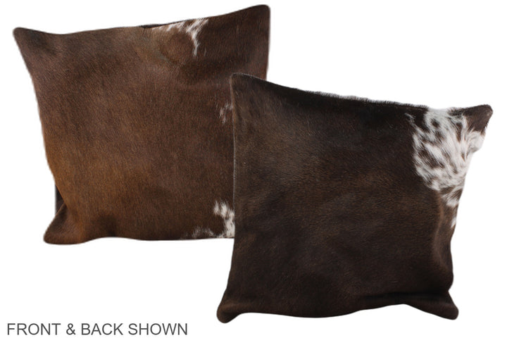 Chocolate 16"x16" Brazilian Cowhide Pillow #A36332 by Hudson Hides
