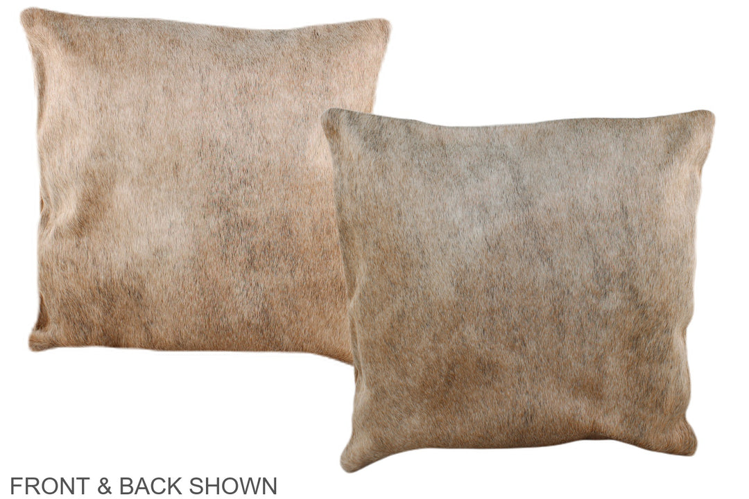 Taupe 16"x16" Brazilian Cowhide Pillow #A36333 by Hudson Hides