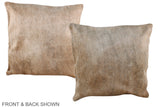 Taupe 16"x16" Brazilian Cowhide Pillow #A36333 by Hudson Hides