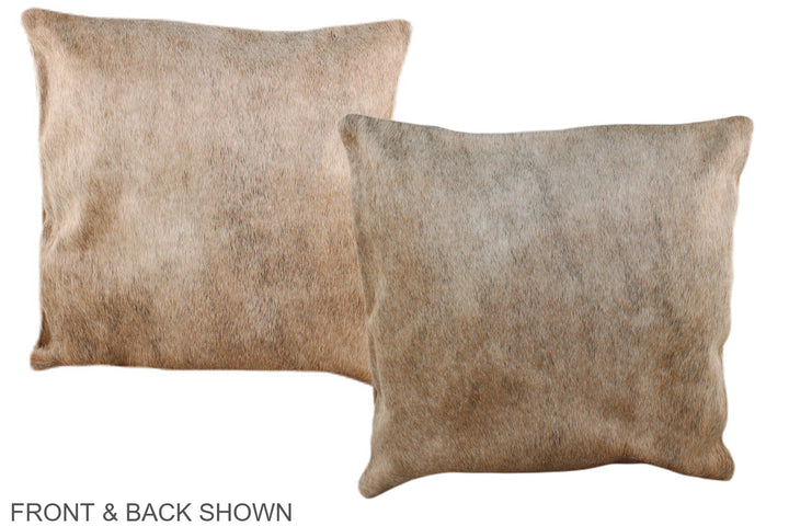 Taupe 16"x16" Brazilian Cowhide Pillow #A36333 by Hudson Hides