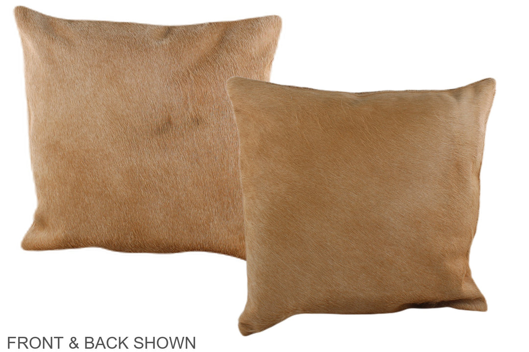 Beige 16"x16" Brazilian Cowhide Pillow #A36336 by Hudson Hides