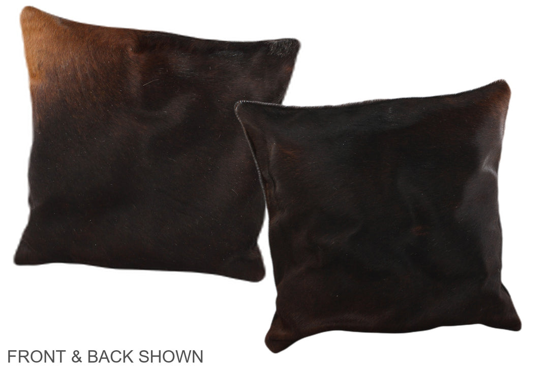 Chocolate 16"x16" Brazilian Cowhide Pillow #A36337 by Hudson Hides