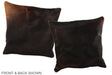 Chocolate 16"x16" Brazilian Cowhide Pillow #A36337 by Hudson Hides