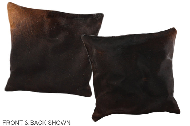 Chocolate 16"x16" Brazilian Cowhide Pillow #A36337 by Hudson Hides