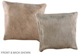 Champagne 16"x16" Brazilian Cowhide Pillow #A36341 by Hudson Hides