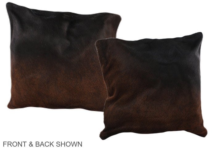 Chocolate 16"x16" Brazilian Cowhide Pillow #A36342 by Hudson Hides