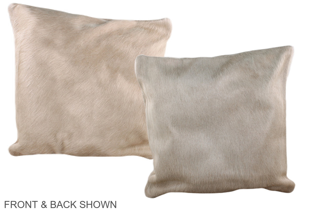 Champagne 16"x16" Brazilian Cowhide Pillow #A36343 by Hudson Hides