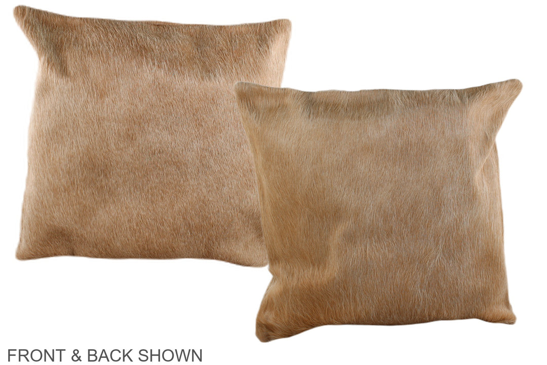 Caramel 16"x16" Brazilian Cowhide Pillow #A36345 by Hudson Hides