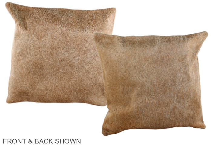 Caramel 16"x16" Brazilian Cowhide Pillow #A36345 by Hudson Hides