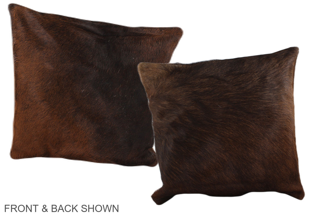 Chocolate 16"x16" Brazilian Cowhide Pillow #A36346 by Hudson Hides
