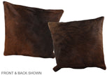 Chocolate 16"x16" Brazilian Cowhide Pillow #A36346 by Hudson Hides
