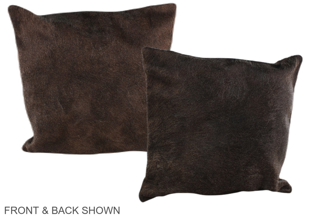 Chocolate 16"x16" Brazilian Cowhide Pillow #A36348 by Hudson Hides