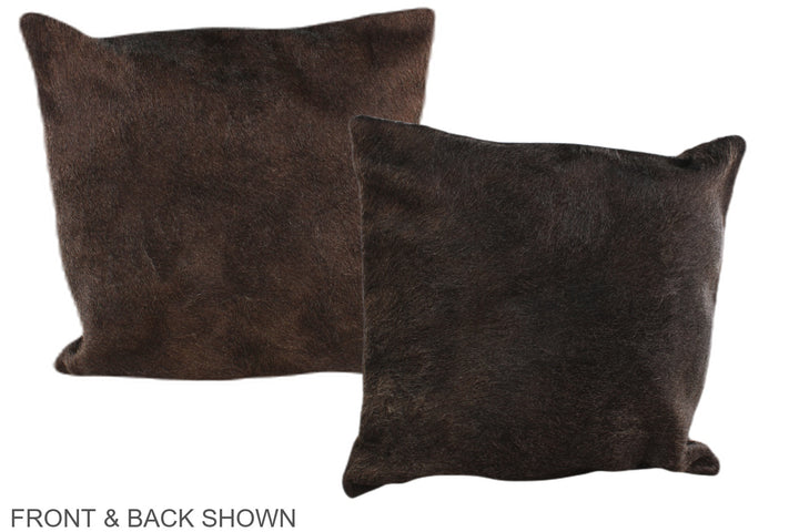 Chocolate 16"x16" Brazilian Cowhide Pillow #A36348 by Hudson Hides