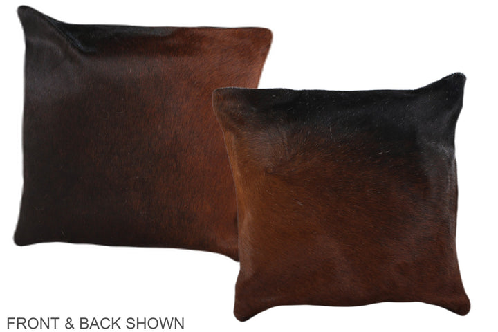 Chocolate 16"x16" Brazilian Cowhide Pillow #A36350 by Hudson Hides