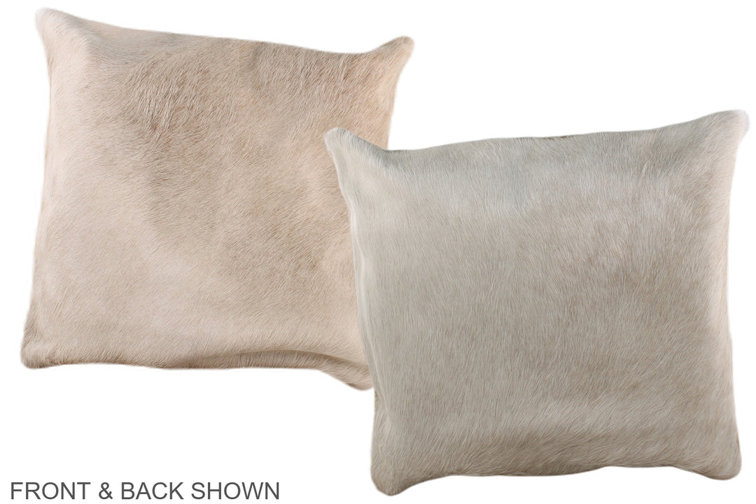 Champagne 16"x16" Brazilian Cowhide Pillow #A36353 by Hudson Hides