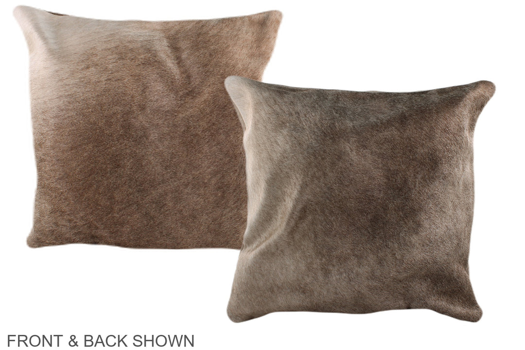 Taupe 16"x16" Brazilian Cowhide Pillow #A36354 by Hudson Hides