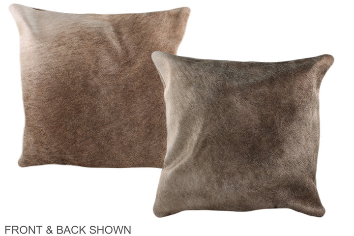 Taupe 16"x16" Brazilian Cowhide Pillow #A36354 by Hudson Hides