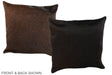 Chocolate 16"x16" Brazilian Cowhide Pillow #A36355 by Hudson Hides