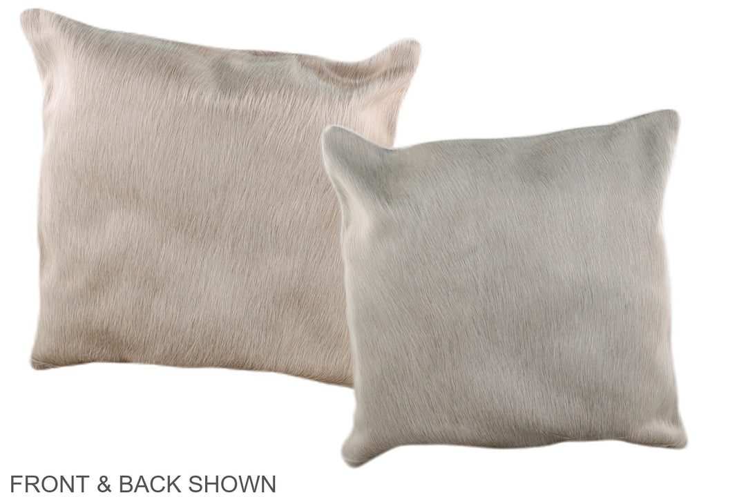 Champagne 16"x16" Brazilian Cowhide Pillow #A36360 by Hudson Hides