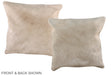 Champagne 16"x16" Brazilian Cowhide Pillow #A36362 by Hudson Hides