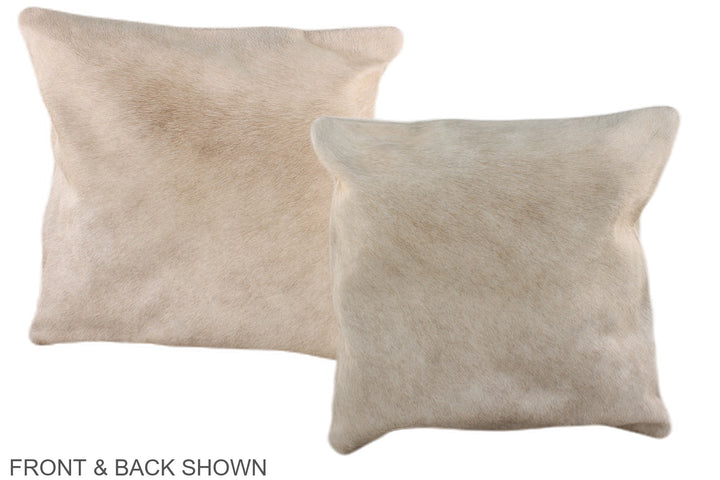 Champagne 16"x16" Brazilian Cowhide Pillow #A36362 by Hudson Hides