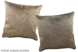 Champagne 16"x16" Brazilian Cowhide Pillow #A36365 by Hudson Hides